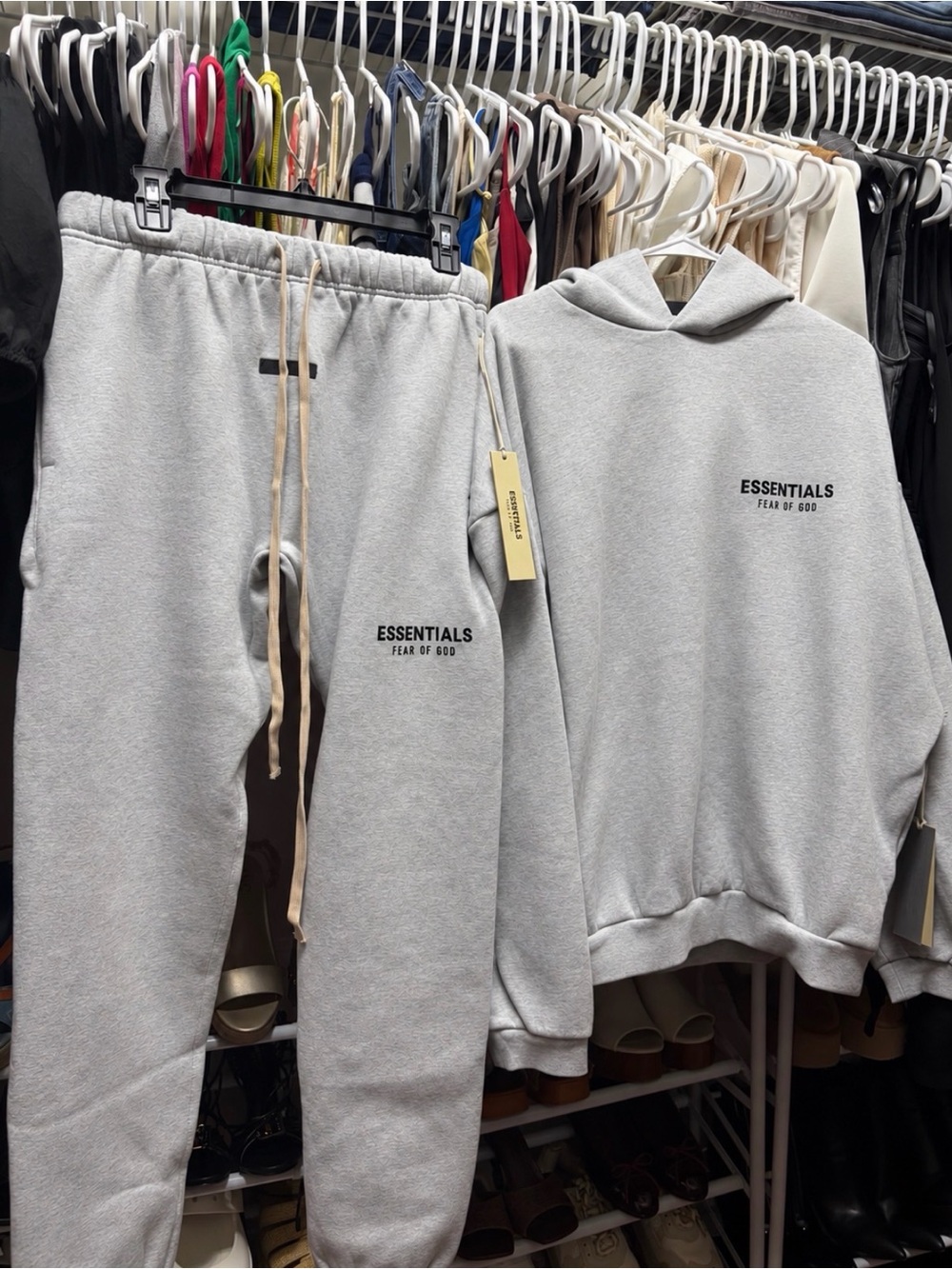 Authentic Essentials Fear of God pullover hoodie & pants